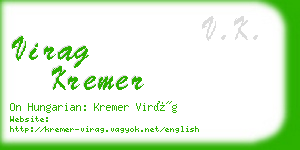 virag kremer business card